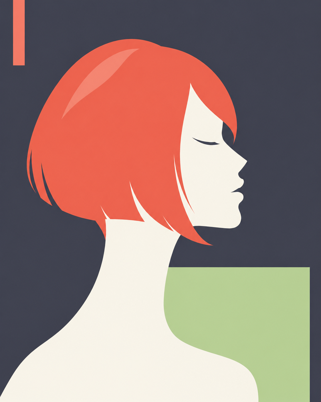 Иллюстрация женской стрижки